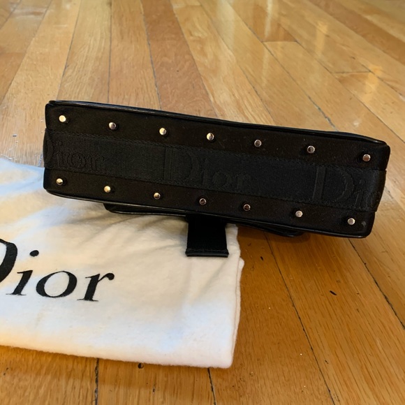 Dior black satin bag crystal embellished handle - Picture 7 of 15